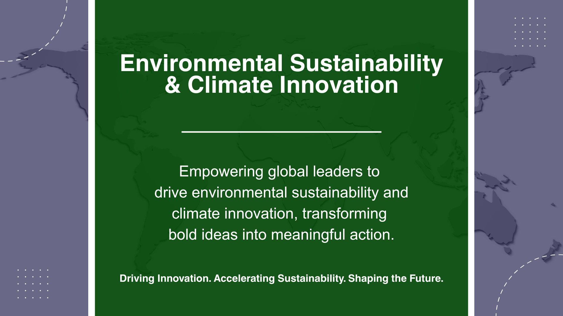 Environmental Sustainability & Climate Innovation